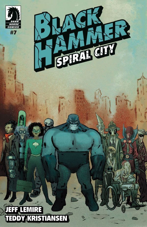 Base cover of Black Hammer: Spiral City issue #7, illustrated by Teddy Kristiansen