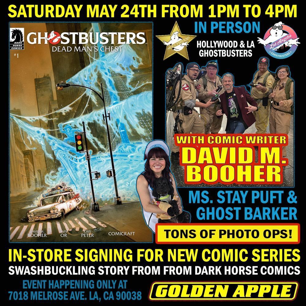 Graphic for signing at Golden Apple Comics