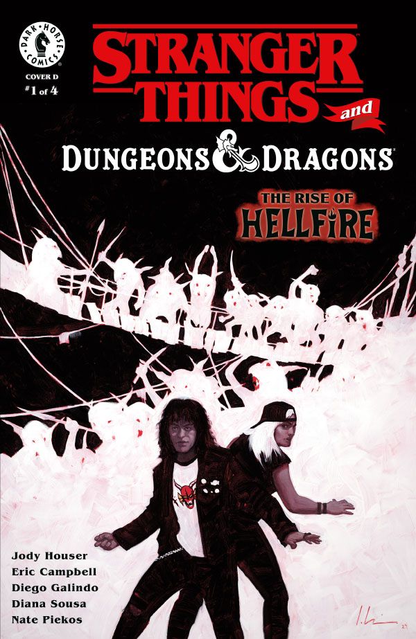 Stranger Things and Dungeons & Dragons: The Rise of Hellfire #1 variant cover illustrated by Jeremy Wilson