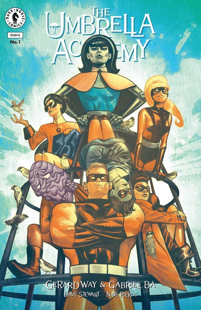 Variant cover of The Umbrella Academy: Plan B issue #1, illustrated by Mike Del Mundo