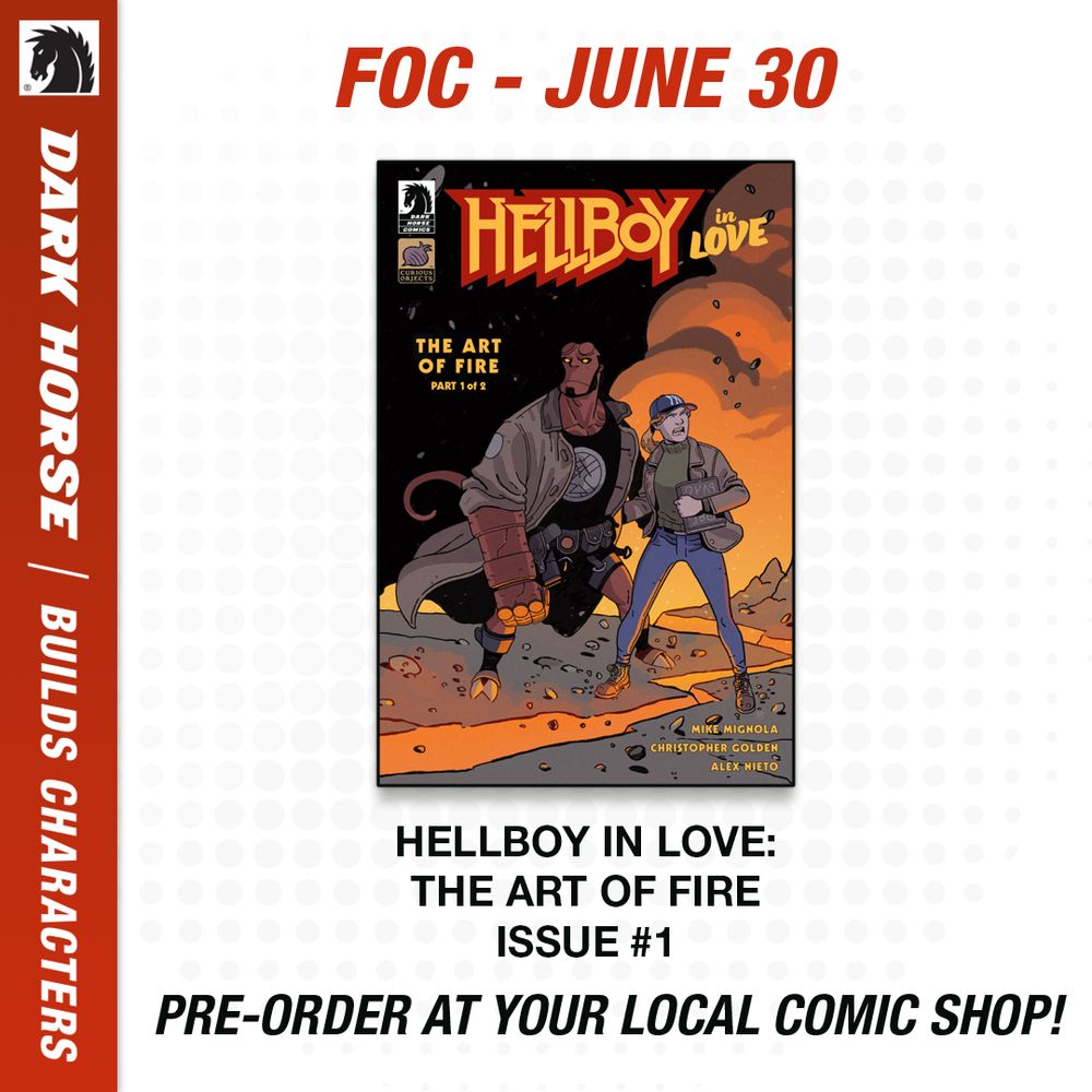 Pre-order graphic for Hellboy in Love: The Art of Fire issue #1