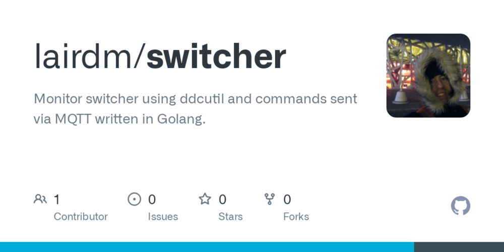 GitHub - lairdm/switcher: Monitor switcher using ddcutil and commands sent via MQTT written in Golang.