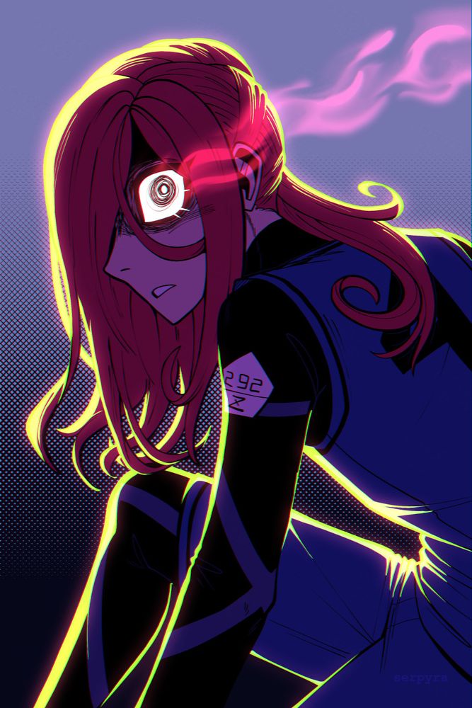 Fan art of Chigiri from Blue Lock. He's kneeling and looking intensely towards the camera.