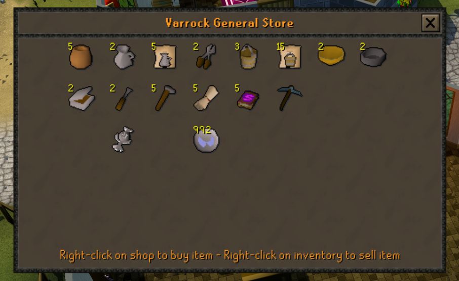 Varrock General Store on Old School Runescape