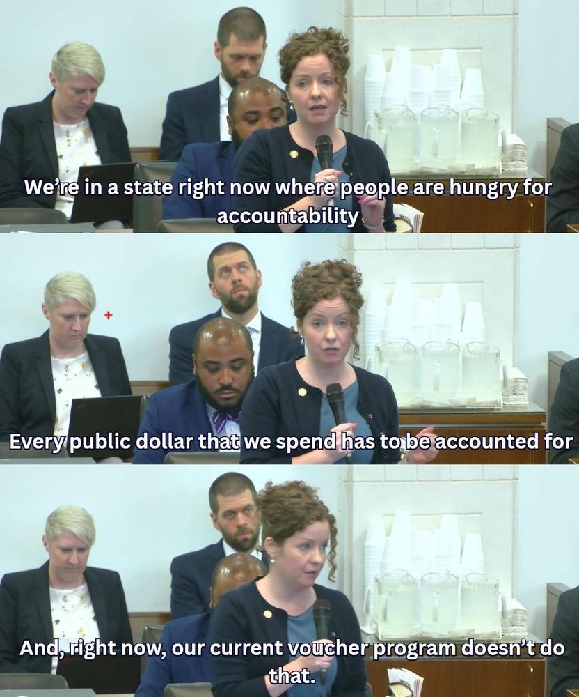 "We're in a state right now where people are hungry for accountability

Every public dollar that we spend has to be accounted for

And, right now, our current voucher program doesn't do that."