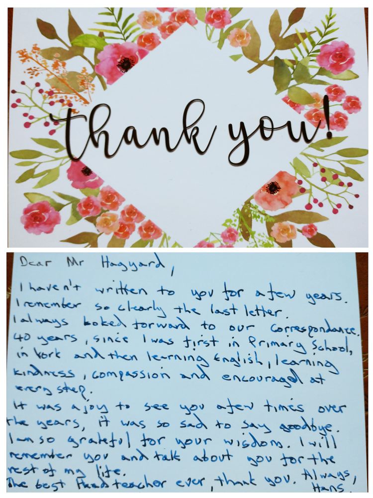 Handwritten thank you letters