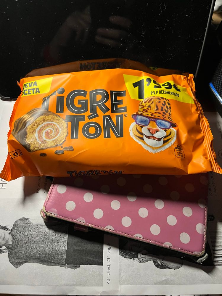 Paquete de tres tigretones. 