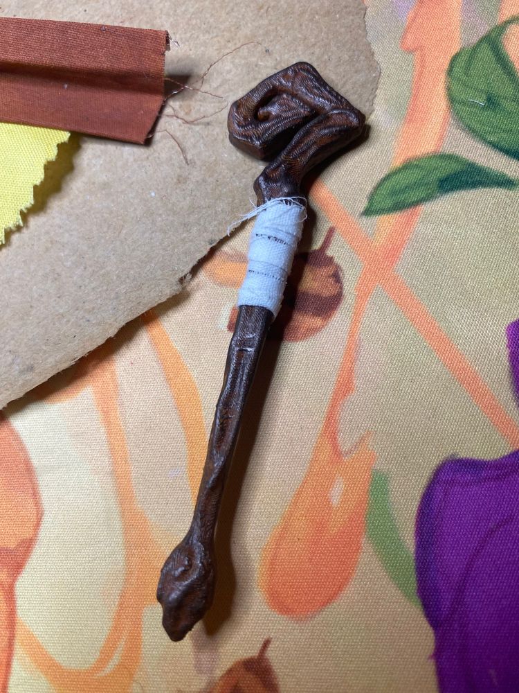 A view of a nondescript staff that totally doesn’t belong to Vivi from Final Fantasy IX.