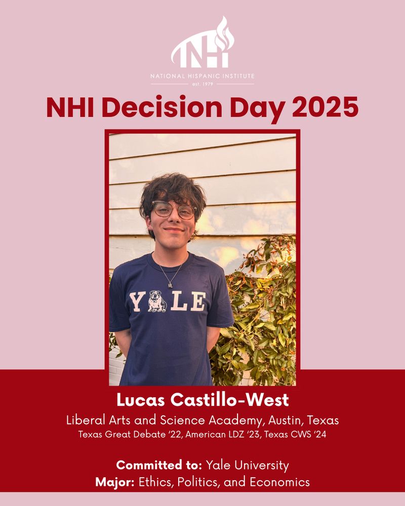 NHI Decision Day post for Lucas Castillo-West of LASA in Austin, bound for Yale