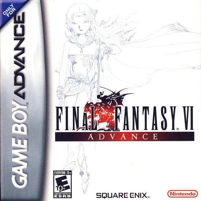 The North American box art of Final Fantasy VI Advance, for the GameBoy Advance