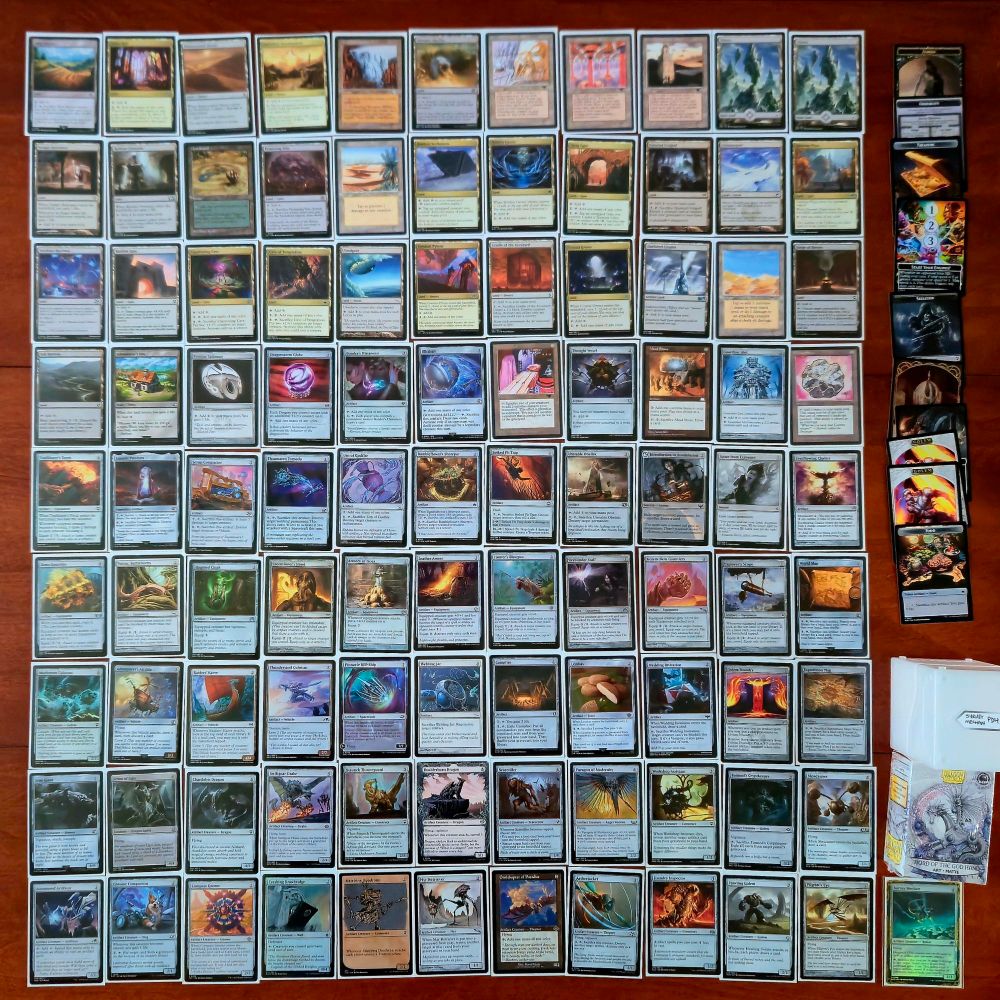 Survey Mechan #PDH decklist #PauperEDH #PEDH #PauperCommander #MTGEternities
1 Adventurer's Airship
1 Adventurer's Inn
1 Aetherjacket
1 Armory of Iroas
1 Ash Barrens
1 Ashnod's Altar
1 Automated Artificer
1 Avishkar Raceway
1 Basilisk Gate
1 Blitzball
1 Bonder's Ornament
1 Boulderborn Dragon
1 Brass Knuckles
1 Bumbleflower's Sharepot
1 Campfire
1 Captivating Cave
1 Cave of Temptation
1 Chardalyn Dragon
1 Chrome Companion
1 Cloudpost
1 Compass Gnome
1 Conduit Pylons
1 Cradle of the Accursed
1 Crashing Drawbridge
1 Crystal Grotto
1 Darksteel Citadel
1 Desert
1 Dragonstorm Globe
1 Everflowing Chalice
1 Executioner's Hood
1 Expedition Map
1 Explorer's Scope
1 Fellwar Stone
1 Forge of Heroes
1 Foundry Inspector
1 Gateway Plaza
1 Glimmerpost
1 Golem Foundry
1 Golem-Skin Gauntlets
1 Guardian Idol
1 Haunted Cloak
1 Haunted Fengraf
1 Heap Gate
1 Hidden Grotto
1 Holdout Settlement
1 Howling Golem
1 Hunter's Blowgun
1 Introduction to Annihilation
1 Iron Giant
1 Leather Armor
1 Lembas
1 Lunatic Pandora
1 Maelstrom Colossus
1 Marching Duodrone
1 Mind Stone
1 Myr Retriever
1 Oasis
1 Ornithopter of Paradise
1 Paragon of Modernity
1 Pilgrim's Eye
1 Pinnacle Kill-Ship
1 Pristine Talisman
1 Promising Vein
1 Quicksand
1 Radiant Fountain
1 Raiders' Karve
1 Scaretiller
1 Scion of Ugin
1 Scour from Existence
1 Scrap Compactor
1 Seraph Sanctuary
1 Shire Terrace
1 Skyblinder Staff
1 Skyscanner
1 Spiked Pit Trap
1 Staunch Throneguard
1 Study Hall
1 Sunscorched Desert
1 Survivors' Encampment
1 Swiftgear Drake
1 Terminal Moraine
1 Thaumaton Torpedo
1 Thought Vessel
1 Thundersteel Colossus
1 Tocasia's Dig Site
1 Tormod's Cryptkeeper
1 Trailblazer's Torch
1 Unstable Obelisk
1 Urn of Godfire
1 Urza's Mine
1 Urza's Power Plant
1 Urza's Tower
1 Vorrac Battlehorns
2 Wastes
1 Wedding Invitation
1 Welding Jar
1 Workshop Assistant
1 World Map