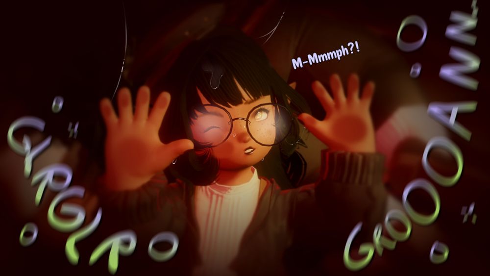 Memento is suddenly trapped within a crammed gut full of other variants of Memento squished behind her... She can only mutter a muffled, 'M-Mmmph?!' against a cacophony of groans & gurgles as she's pressed against the walls of Law's stomach.