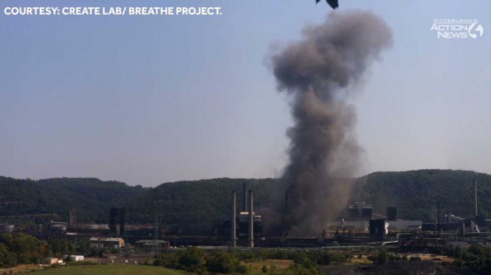 A timelapse from the Breathe Project captured an explosion at the U.S. Steel Clairton Coke Works plant in Pennsylvania.