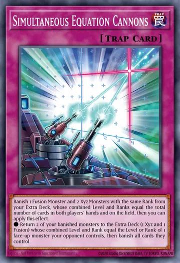 The YuGiOh card "Simultaneous Equation Cannons"