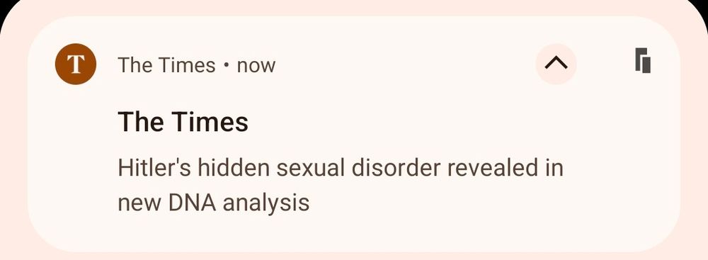 Times notification: Hitler's hidden sexual disorder revealed in new DNA analysis 