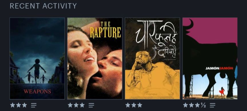 Letterboxd last four watched screenshot 