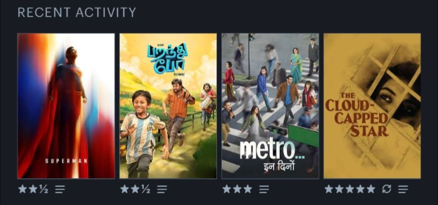 Letterboxd last four watched screenshot 