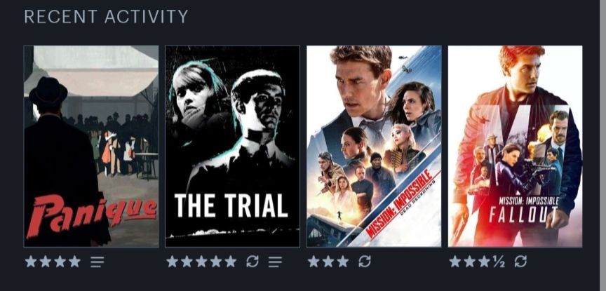 Letterbox Friday last four watched screenshot