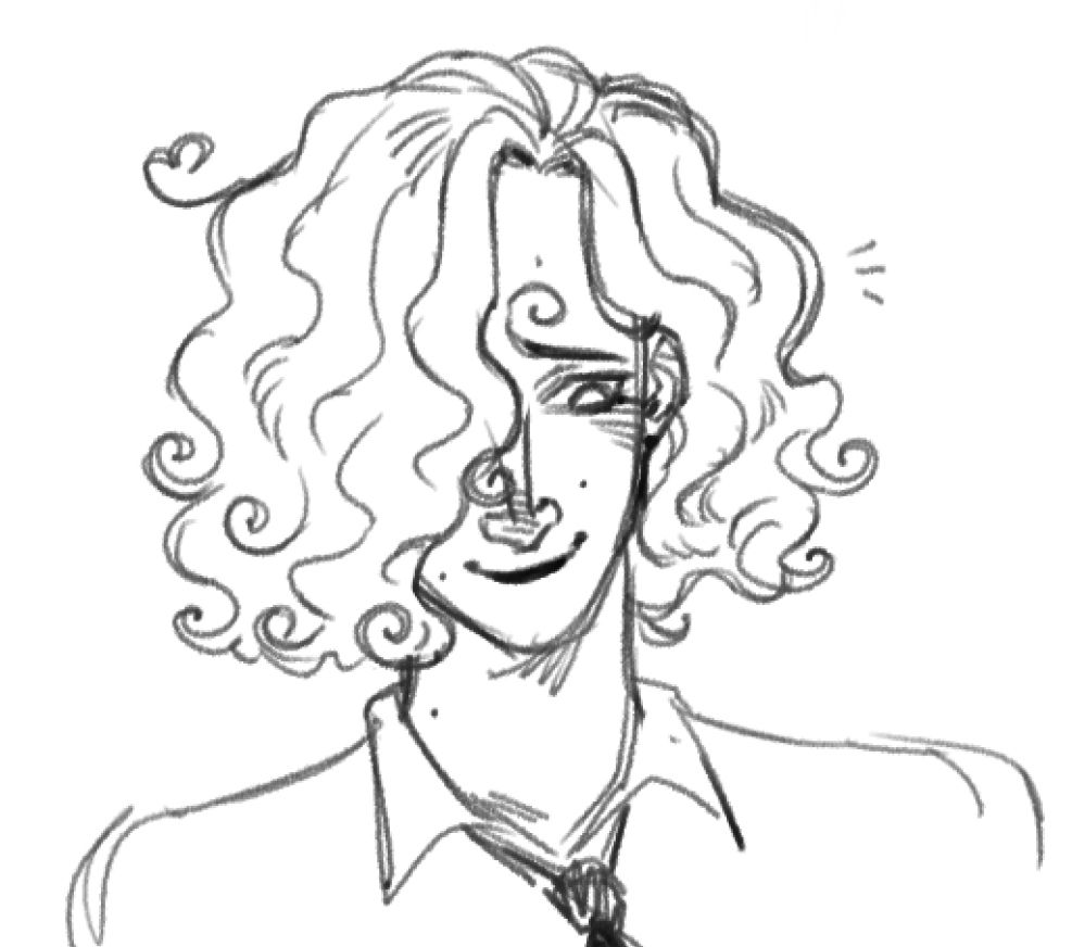 A sketch of Sanji as a woman! I decided to give her a bob so her hair almost looked like waves or clouds at the end.