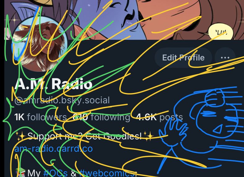 AMRadio’s profile finally reaching 1k followers