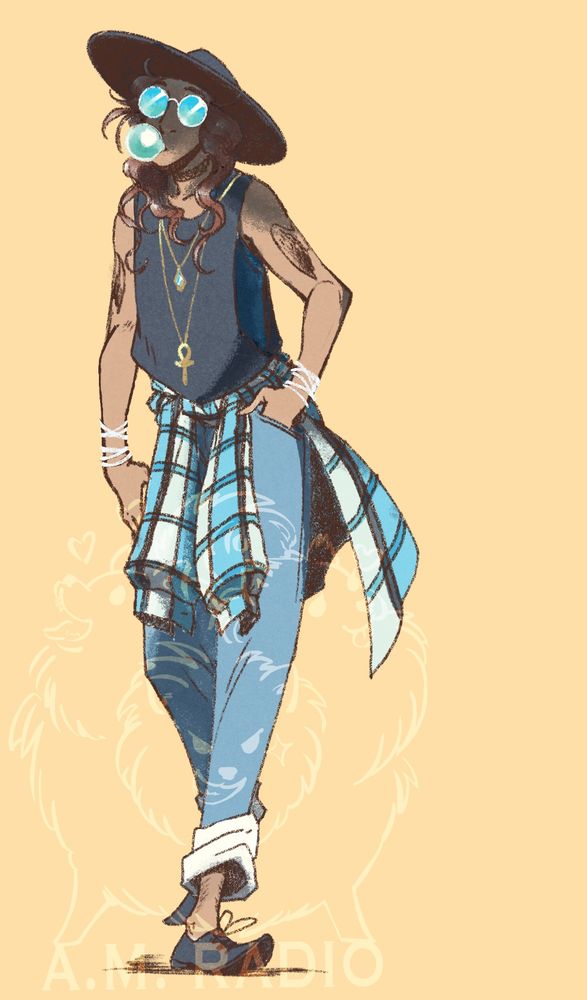 An image of A.M.Radio’s OC “AL” one of the Heartstrings in their project ‘Hartsichord’.