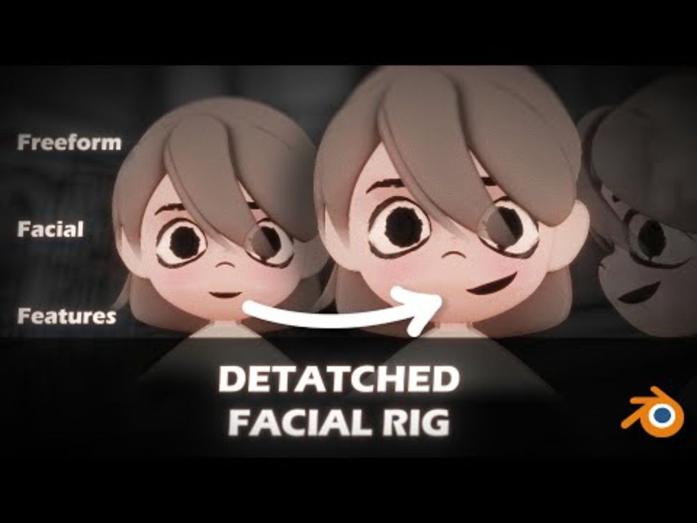 Detatched Facial Features in Blender