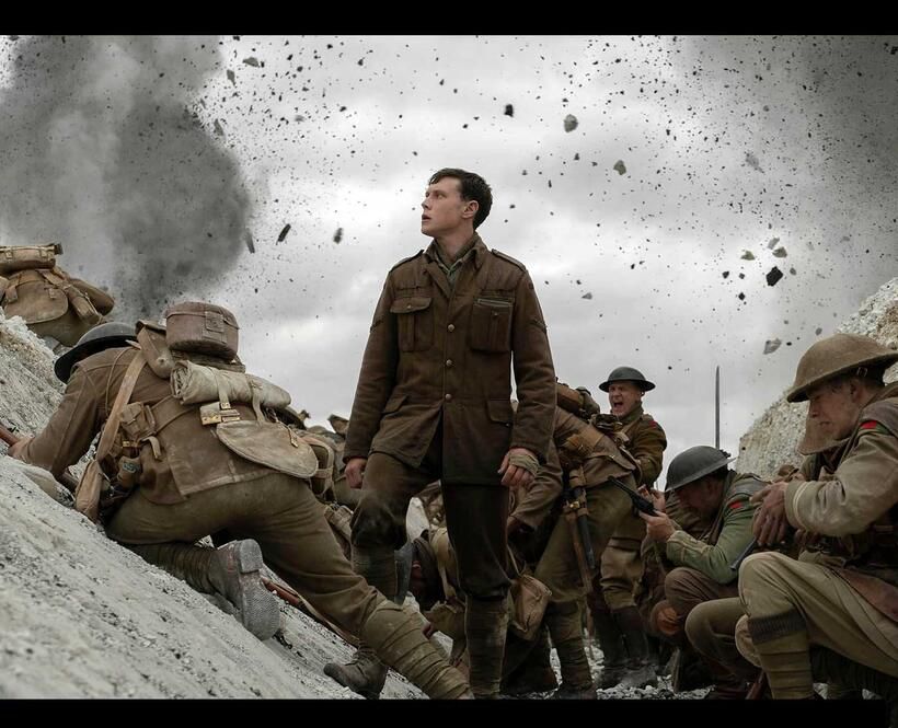 A WWI soldier posed heroically 