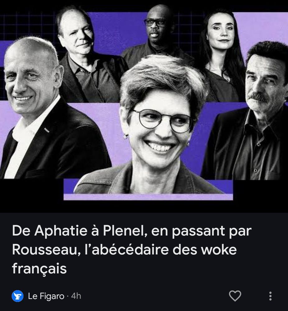 Screen d'un titre du journal Le Figaro : De Aphatie à Plenel, en passant par Rousseau, l'abécédaire des wokes français