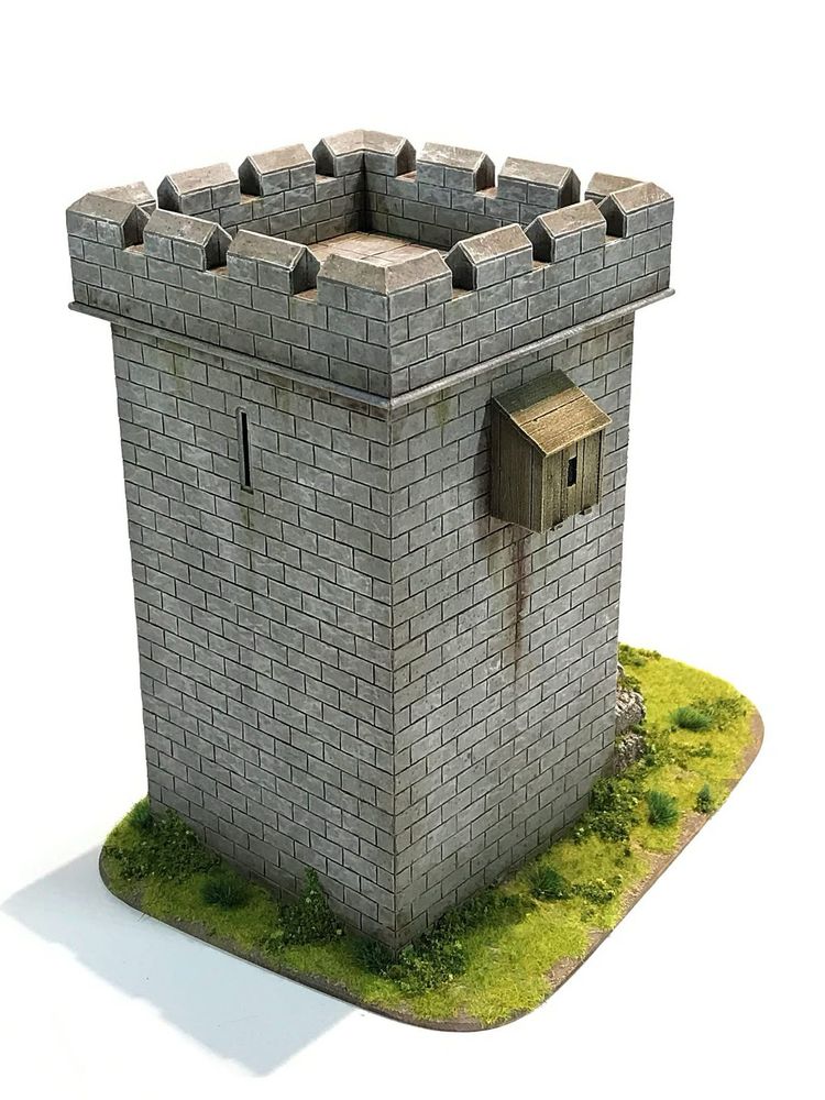 Rear view of the tower showing an additional oriel window. 