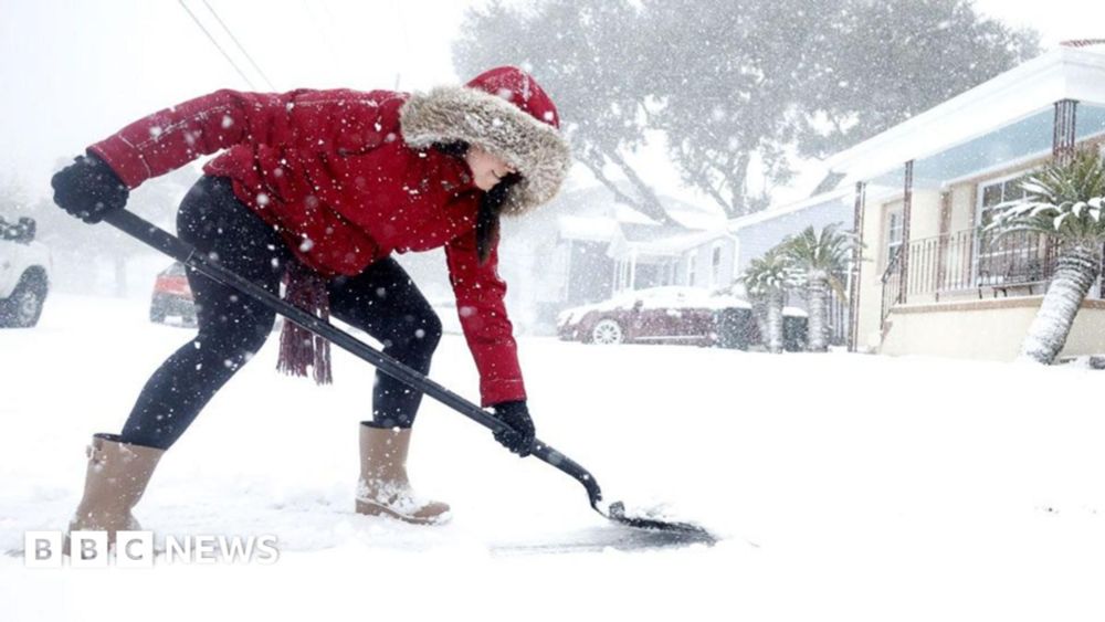 A major winter storm prompts blizzard warnings, dumping heavy snow and sleet in a region where even flurries are a rare sight.