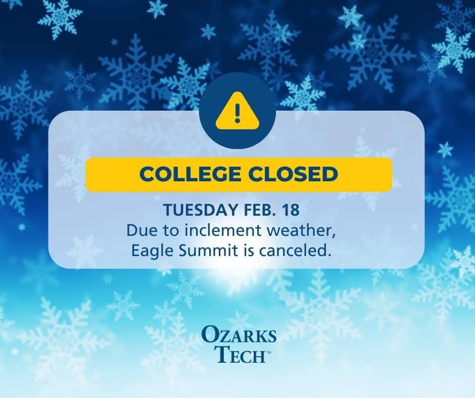 College closed February 18 due to weather.