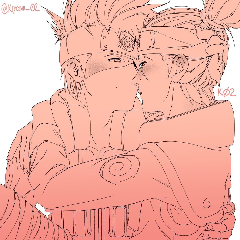 Kakashi carrying Iruka <3