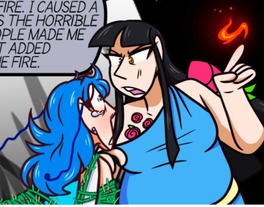 Yosei and Yami in a screenshot from Chimera Heart. Yami's crush is incredibly toxic, as she was childhood friends with Yosei. She gained a more humanlike, feminine form in order to become a little more appealing to Yosei (which did not work). Soooo now Yami just tried kidnapping her. Great job, girl. Yeah this'll DEFINITELY make her wanna go out with you. /sarcasm