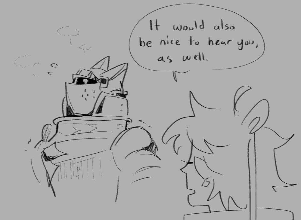 ham faintly replying but unintelligible.

alphinaud: it would be nice to hear you as well.