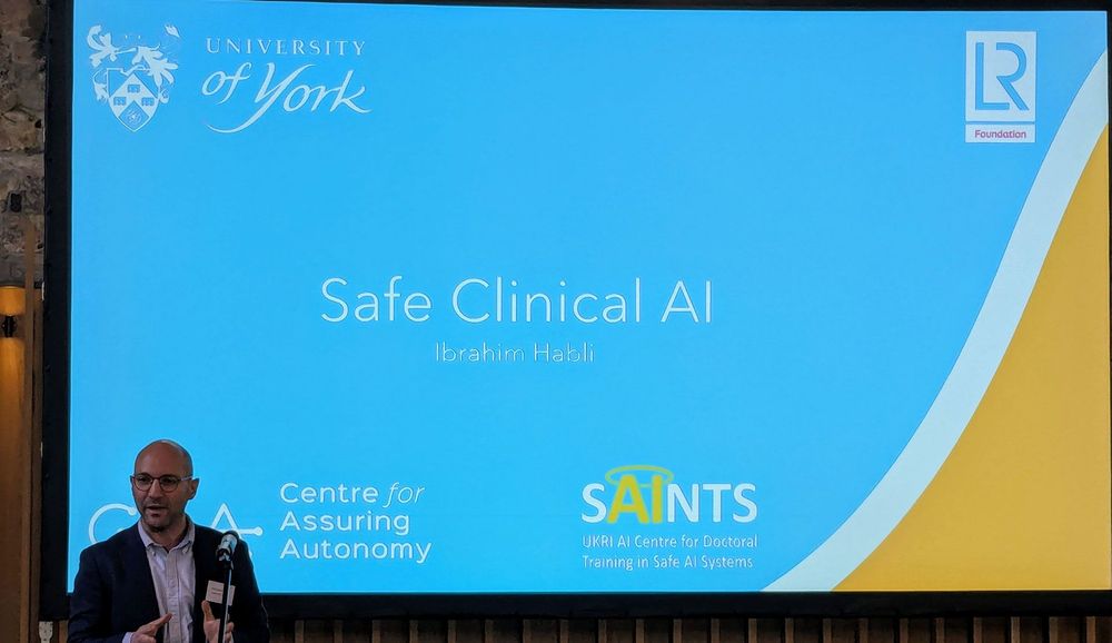 Prof Ibrahim Habli at the "Building Global Futures - AI and Healthcare" event