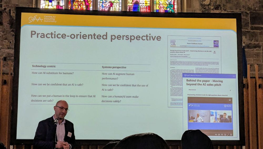 Prof Ibrahim Habli at the "Building Global Futures - AI and Healthcare" event