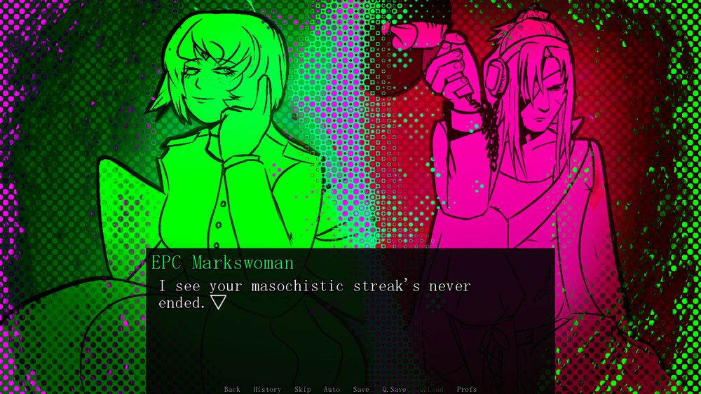 a screenshot from 'EASYxSHOT'
EPC Markswoman: "I see your masochistic streak's never ended."