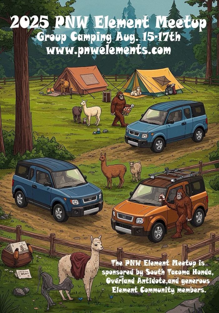 PNW Pacific Northwest Honda Element Meet Flyer 