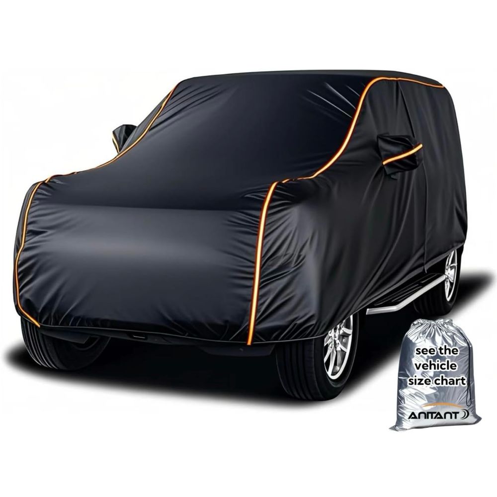 Car cover that fits a variety of vehicles, including small SUVs like the Honda Element