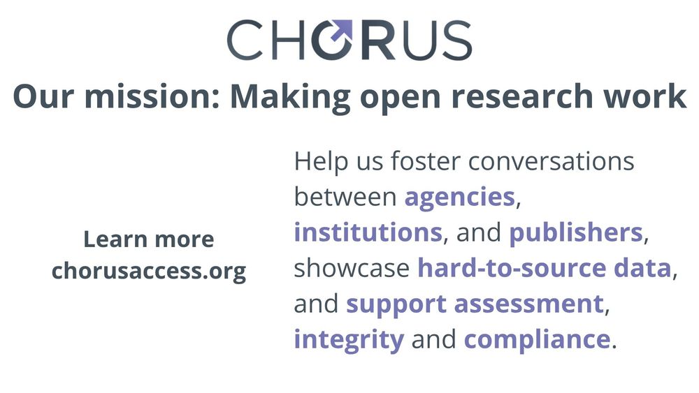 Image prompting people to learn more about CHORUS on chorusaccess.org 