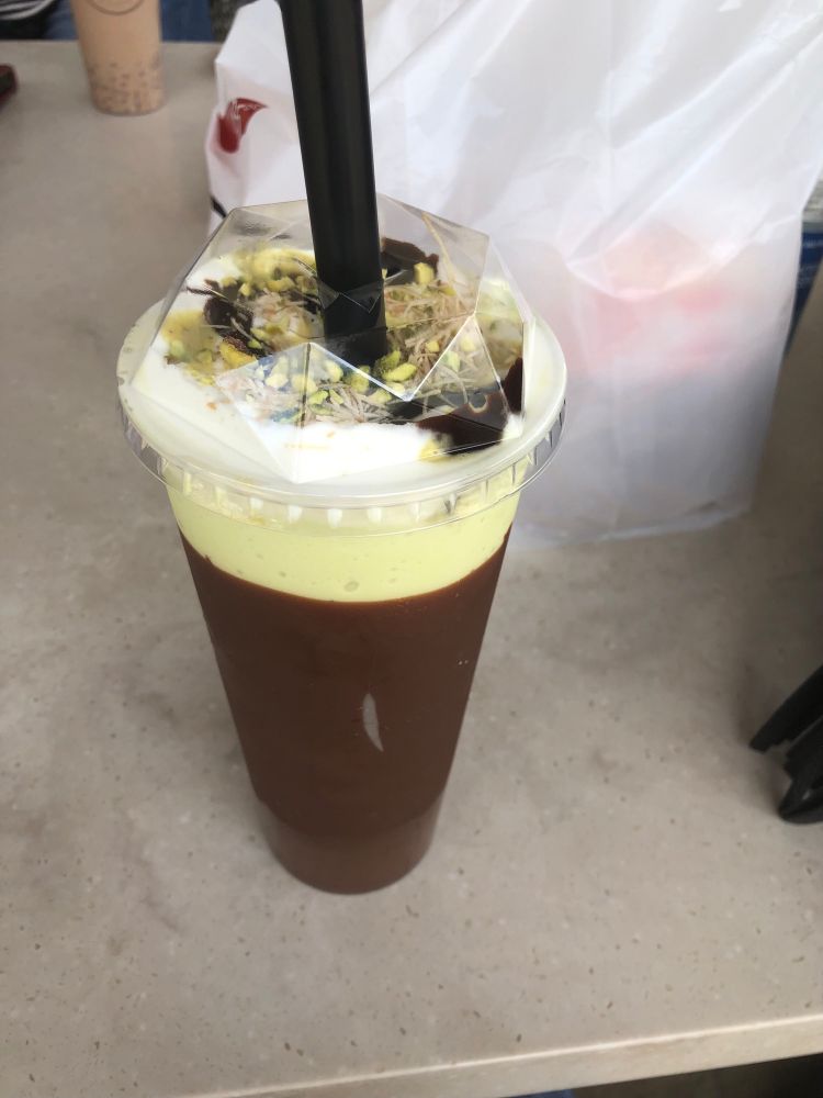 Yummy dubai chocolate frappe 