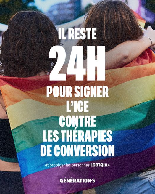 Il reste 24h pour signer l'ICE contre les thérapies de conversion et protéger les personnes LGBTQIA+
