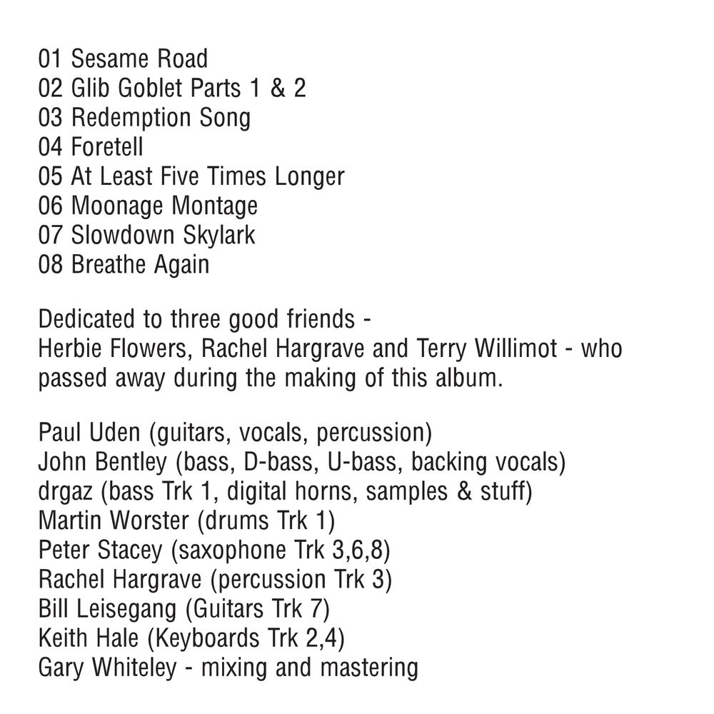 Track listing & credits for "Foretell" by Silk Purse