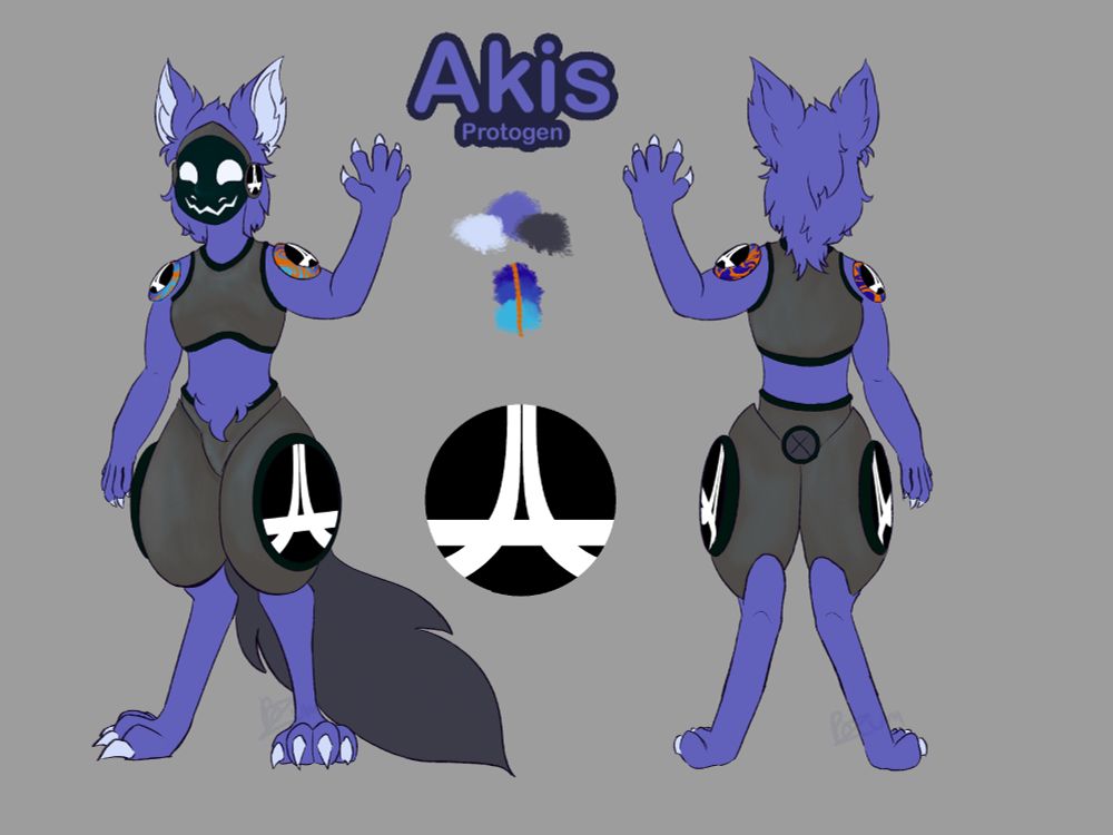 AKIS' Reference-sheet.
They/Them/It, Protogen.