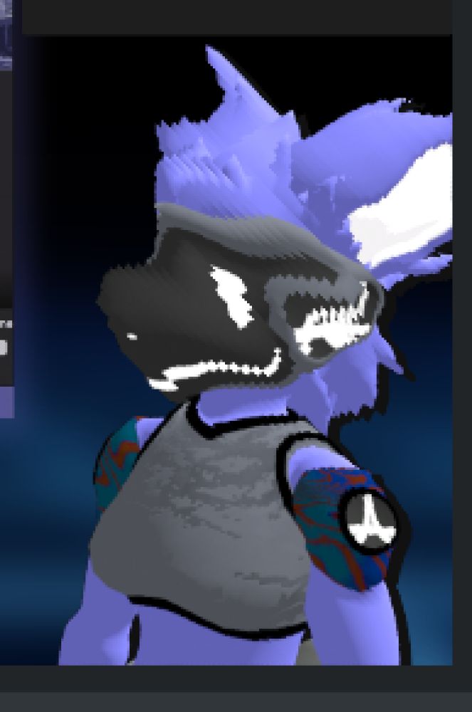 Vtuber avatar with a time warp effect.