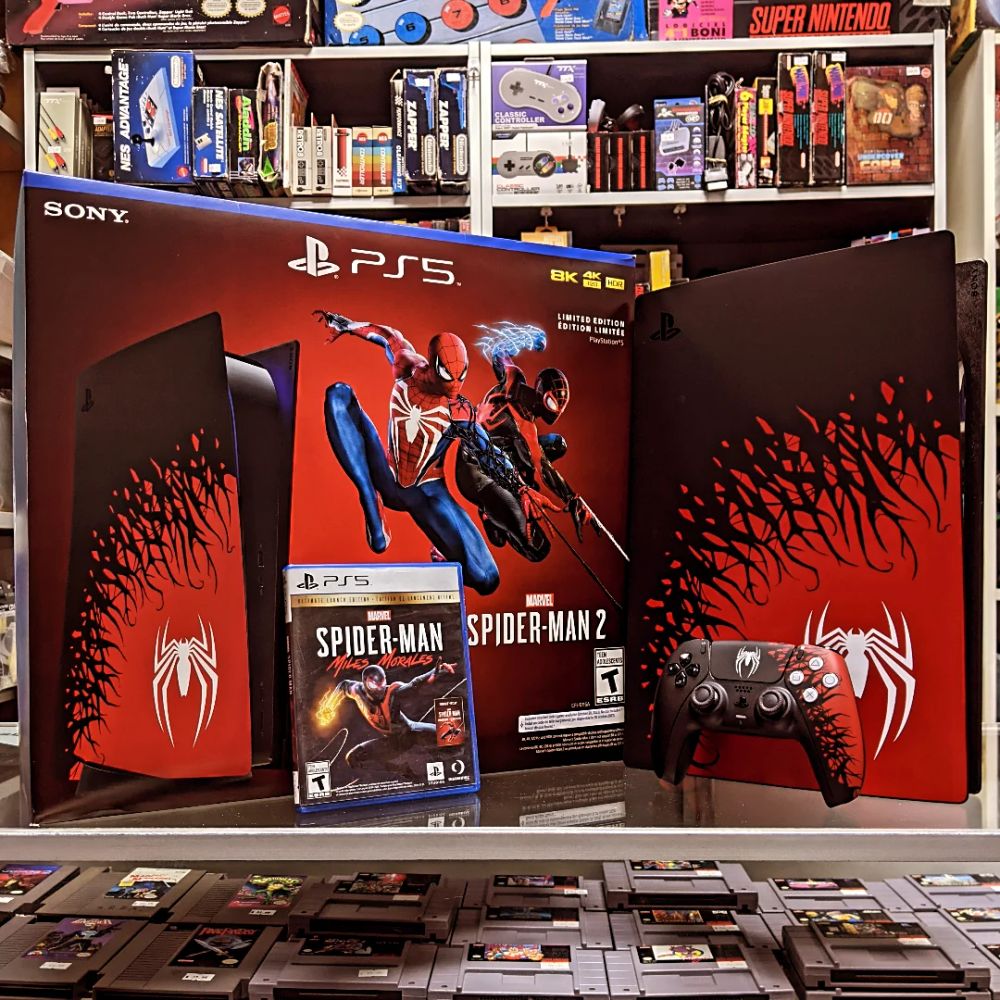 Just walked in the door! A beautiful Limited Spiderman Disc Edition PS5! Absolutely gorgeous console, don't miss your chance to get it!