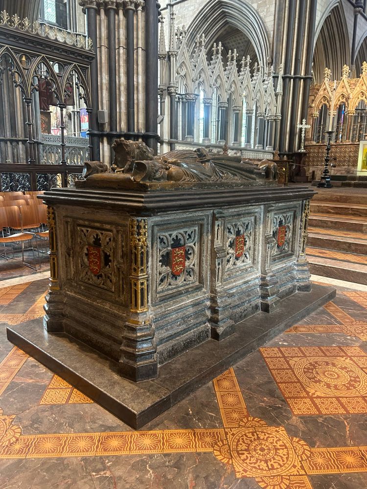 King John’s tomb in Worcester Cathedral