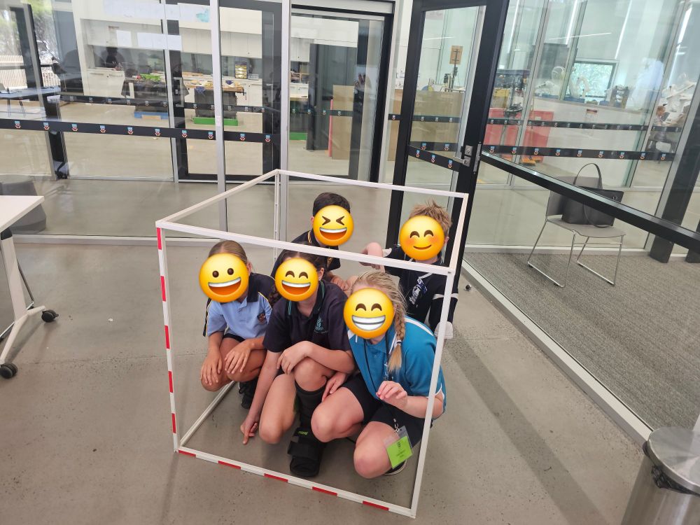 Students fitting in a cubic meter