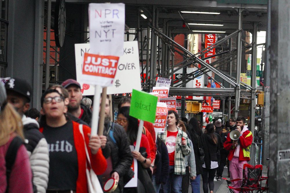 NYT Tech workers on the picket line today