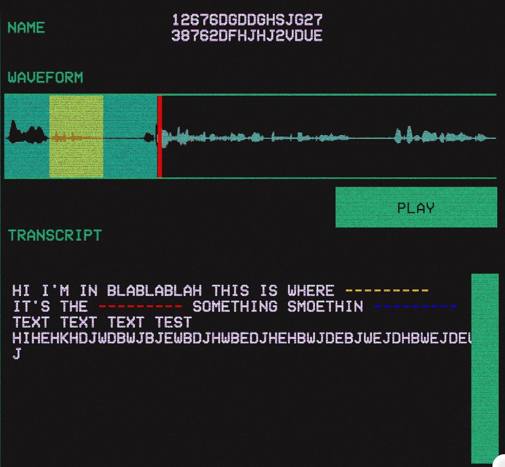 screenshot of a game UI with human-written placeholder text that reads HI I'M IN BLABLABLAH...
